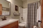 Iron Horse downstairs bath with combo shower/tub. 